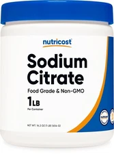 Nutricost Sodium Citrate Powder 1LB (16oz) - Food Grade, Non-GMO