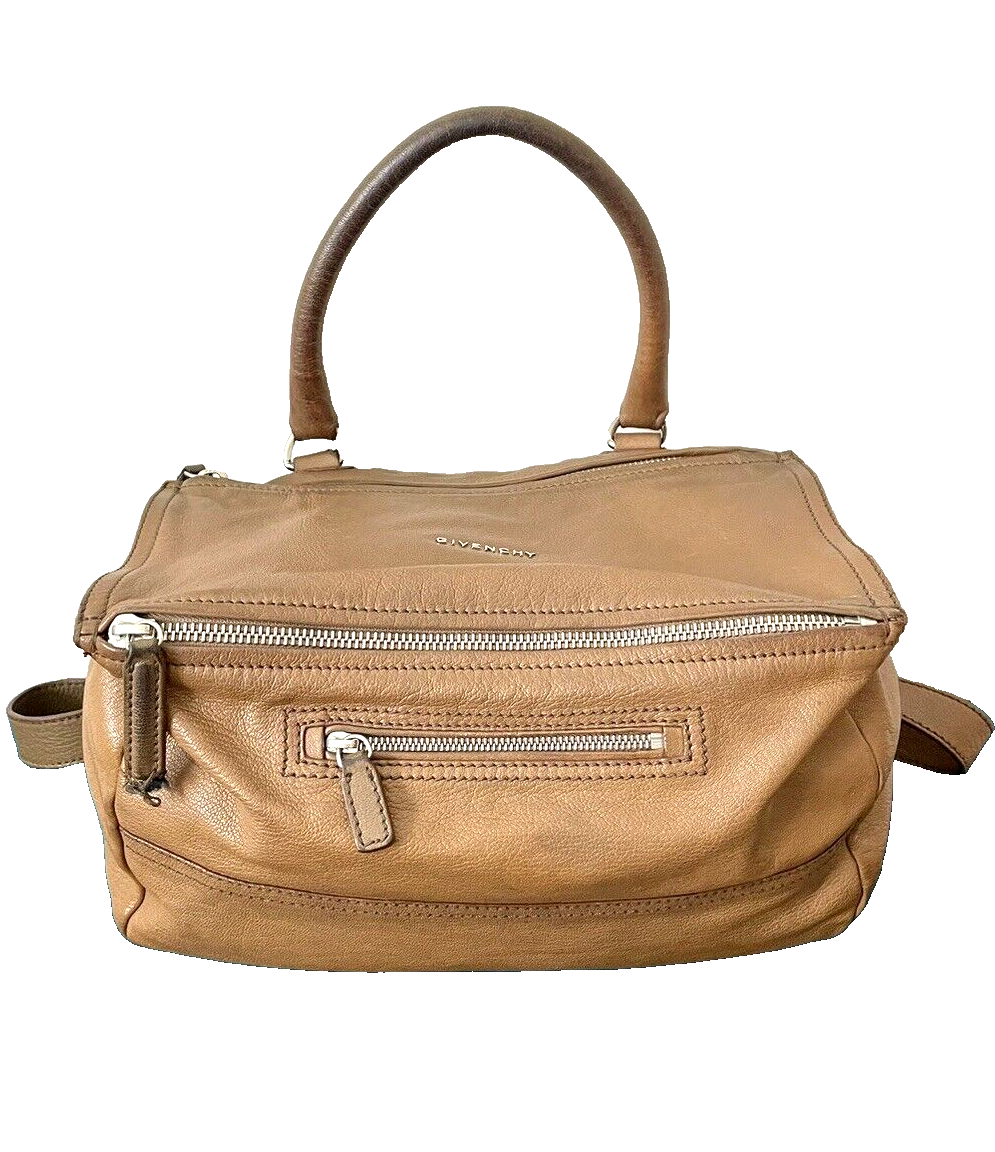 Givenchy Pandora Brown Leather Medium Size Shoulder Bag | eBay
