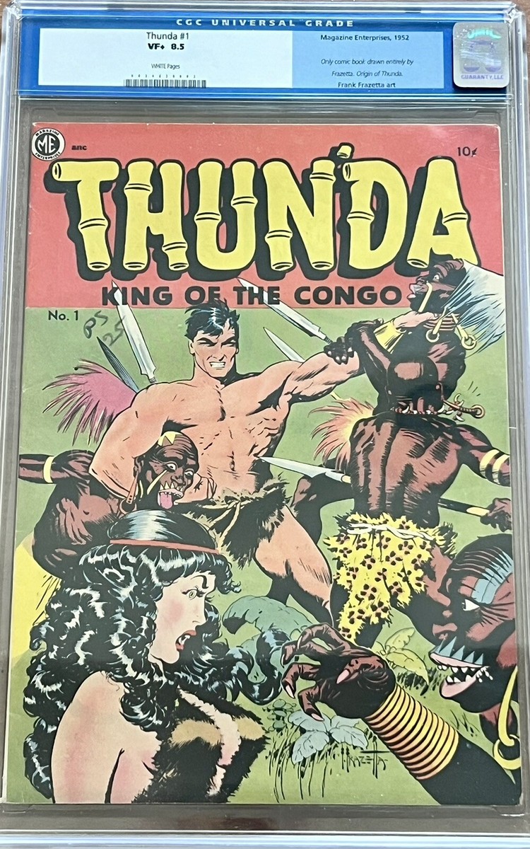 Thunda #1 (1952) - CGC 8.5 WHITE PAGES - Frank Frazetta