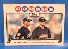 Classic Combo Rodriguez & Longoria Topps Baseball Card #UH124 2008