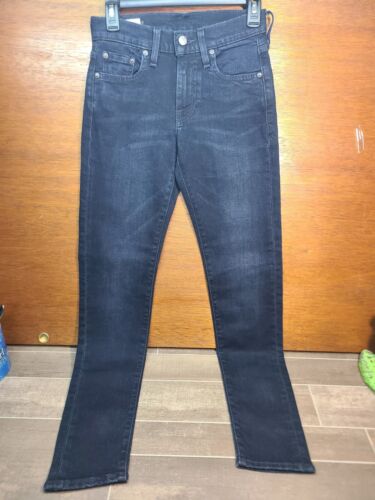 Levi's Premium Skinny Taper Jeans Mens Size 27x30 Dark Blue Denim Stretch - Afbeelding 1 van 15