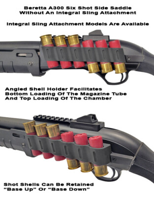 GGG-3204 Beretta A300 Side Saddle Six Shot Shell Holder W/O Sling Attachment NEW