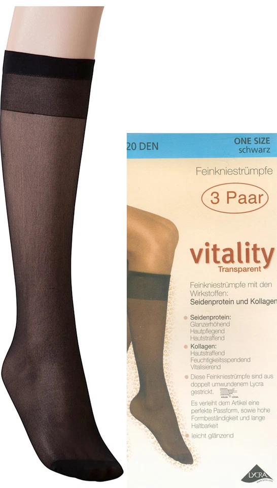 Damen Feinkniestrümpfe 30 Paar Damenstrümpfe 20 DEN Kniestrümpfe Feinstrümpfe - Bild 3 von 4