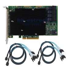 LSI IT Mode 9300-16i 16-port SAS9300-16I 12GB/s Host Bus Adapter W CABLES US