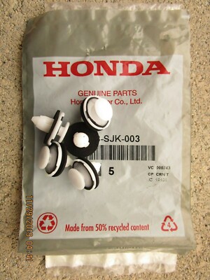 25pcs Tailgate Garnish Clips With Sealer - Replacement For Honda Acura 91513-SJK-003, White Nylon Push Retainers