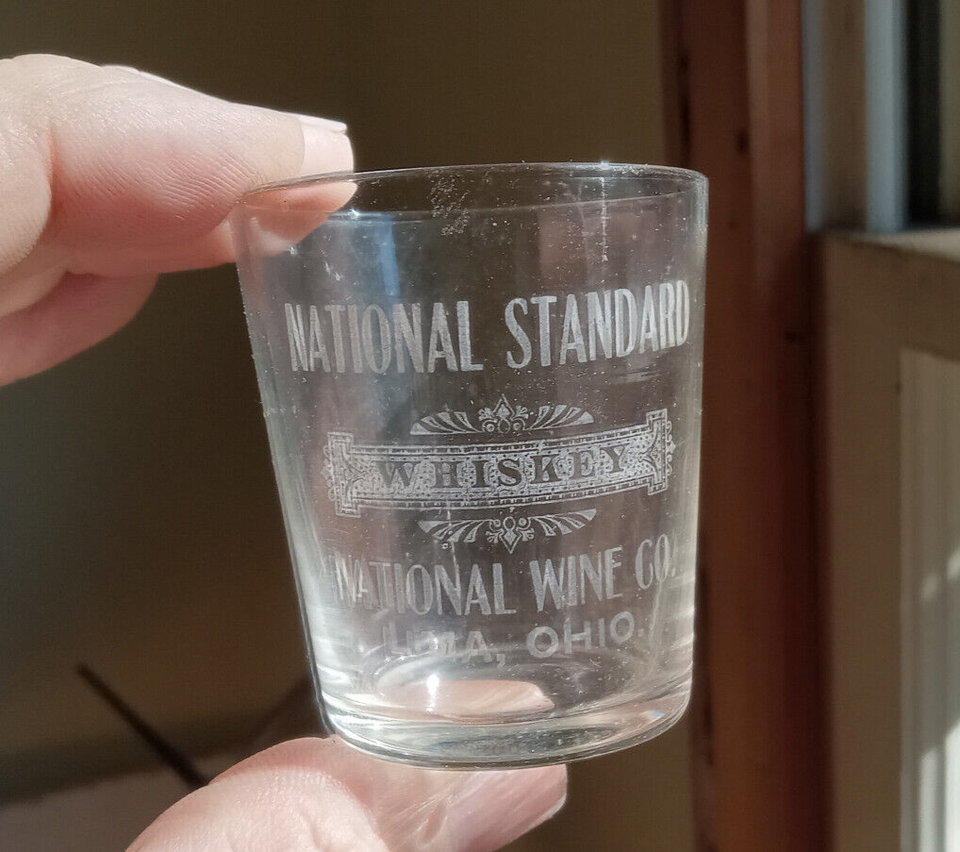 NATIONAL STANDARD WHISKEY NATIONAL WINE CO LIMA,OHIO PRE PRO ETCHED