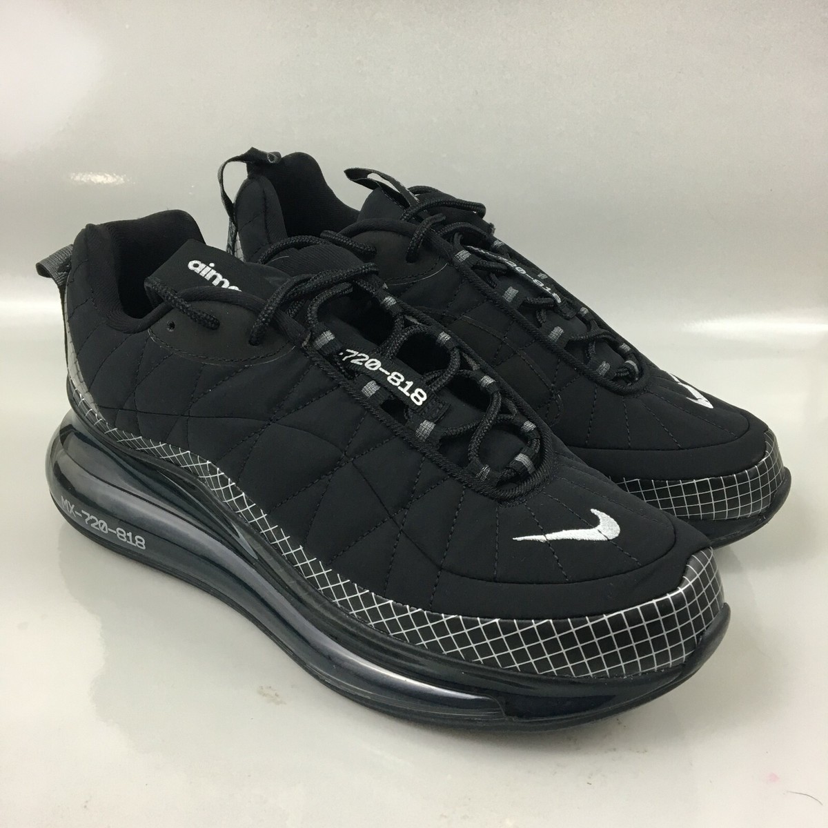Nike Air Max MX 720-818 Black Silver Shoes CI3871 001 Men's