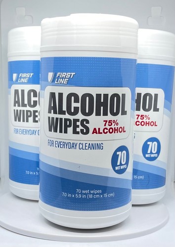 12 Pack of 75% Ethyl Alcohol Sanitizing Wipes 70 Wipes Each Canister 840 Total - Picture 4 of 5