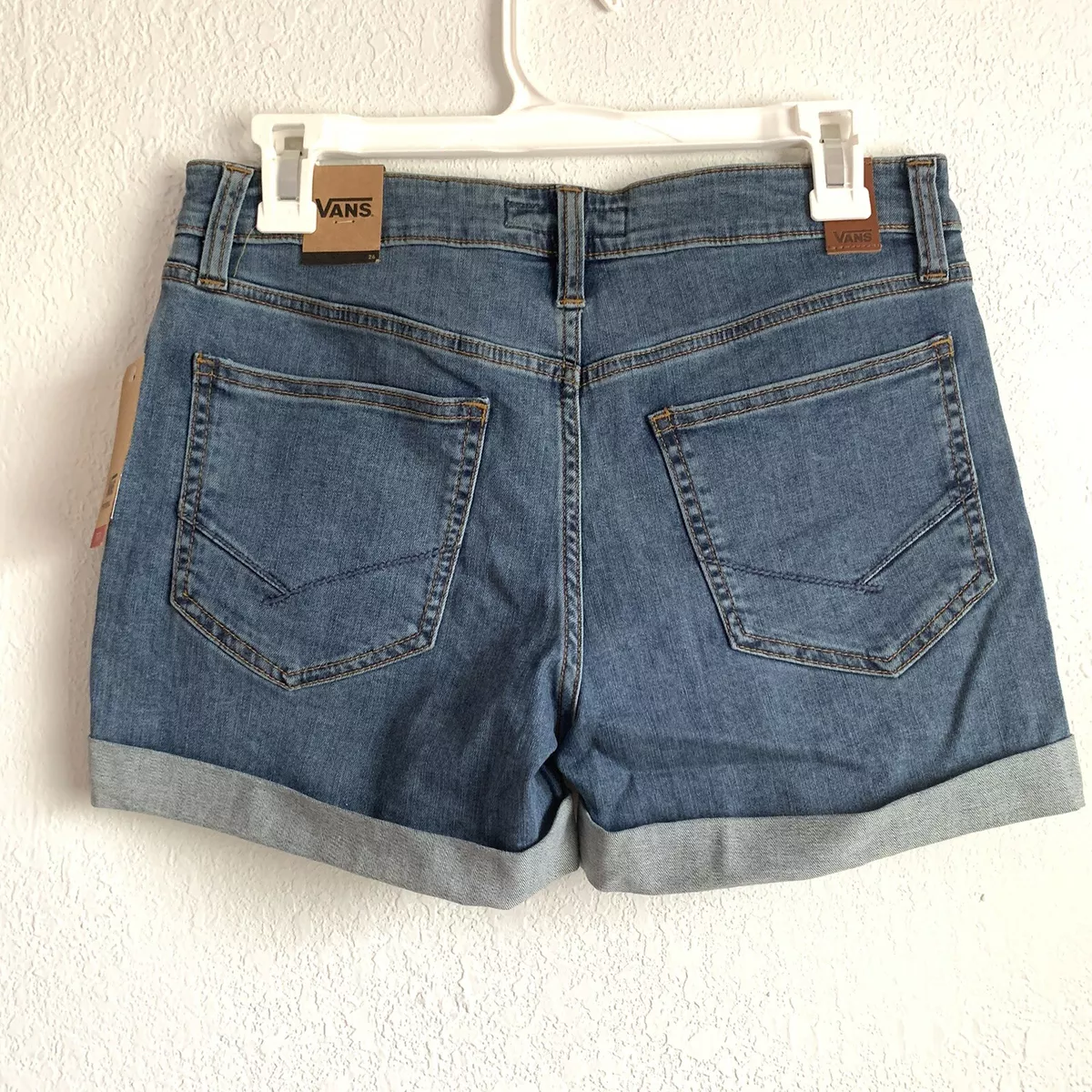 Jean shorts and vans sales