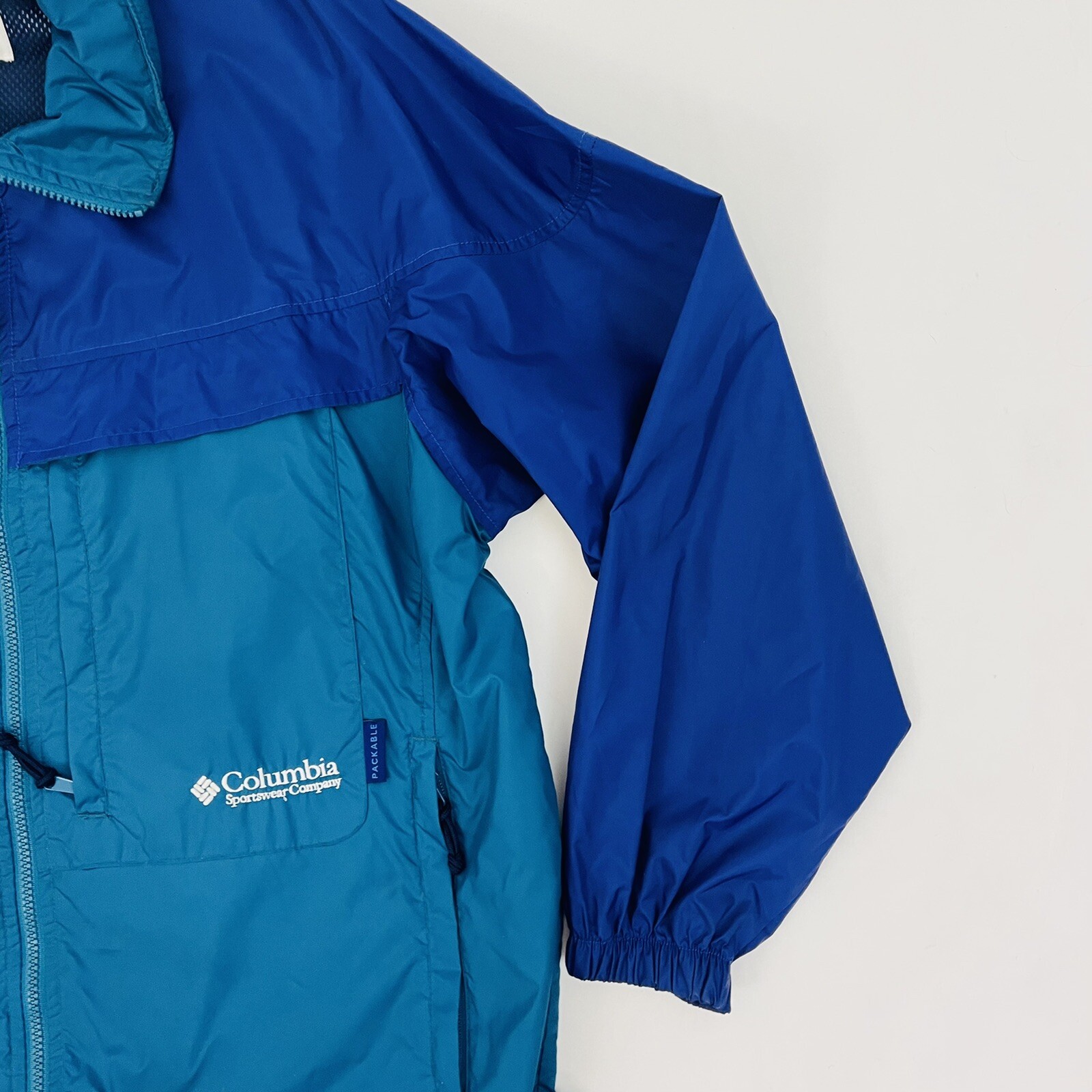 Vintage Columbia Packable Color Block Tennis Ball Zip… Gem