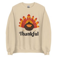 Thankful Turkey Thanksgiving Unisex Sweatshirt S,M,L,XL,2X,3X