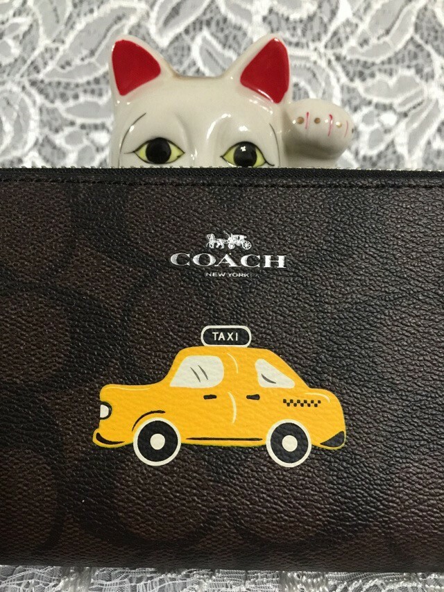 COACH F57822 NYC TAXI SLIM ACCORDION ZIP AROUND LONG WALLET NWT | eBay