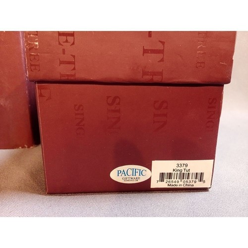 PACIFIC GESCHENFTWARE GOLDTON STRASS & EMAILLE KING TUT TRINKET BOX - SELTEN - Bild 6 von 7