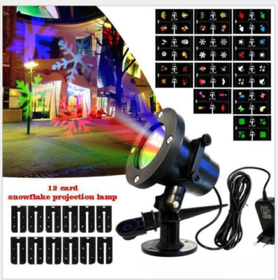 Christmas Snowflake Projector Outdoor LED Moving Snowfall Laser Light Landscape