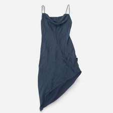 Victoria's Secret Silk Y2K Asymmetrical Cutout Back Slip Dress
