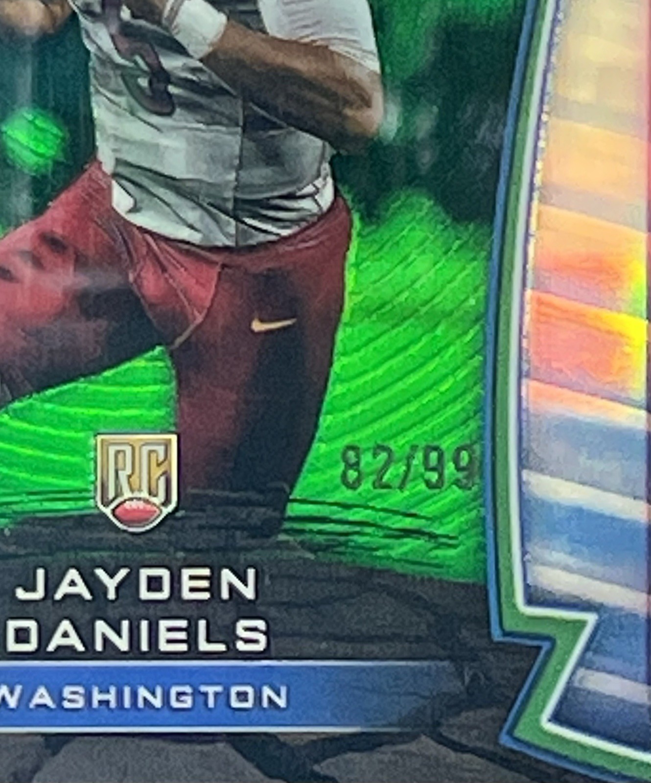 2024 TOPPS CHROME JAYDEN DANIELS /99 YOUTHQUAKE-GREEN REF PSA 9 #Y-3 (RC) view 2