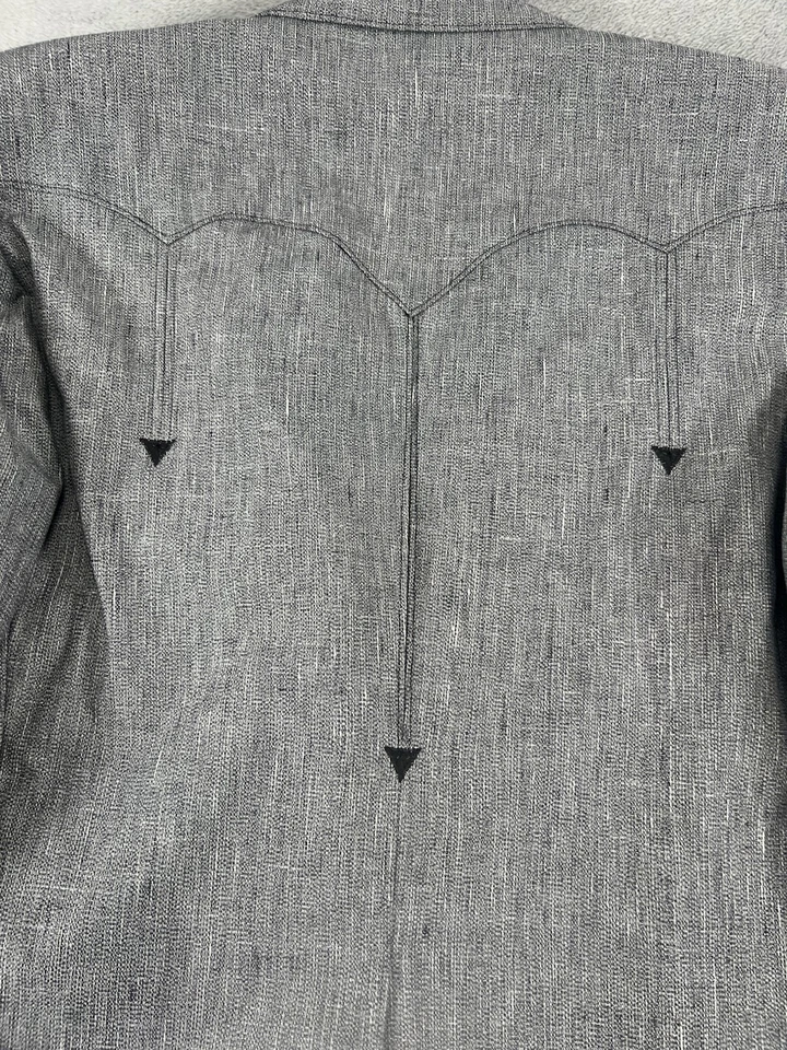 Chaqueta Blazer Vintage Circle S Para Hombres 48R Gris Tweed Espiga Western Foto 4 de 4