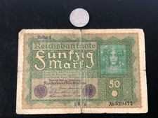 1919 Germany 50 Mark Banknote Reihe 1 Currency - Circulated good