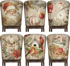 Moukeren 6 Pcs Christmas Chair Cover Set Stretch As Shown in the Figure 