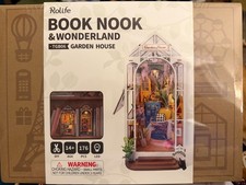 Rolife Booknook Wonderland Garden House TGB06 DIY Kit New Sealed LED 176pcs