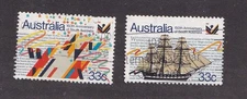 1986 Australia #974-75 Used Settlement of South Australia