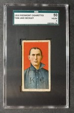 1909-11 T206 - Jake Beckley - HOF - Piedmont 350 - SGC 4 VG/EX
