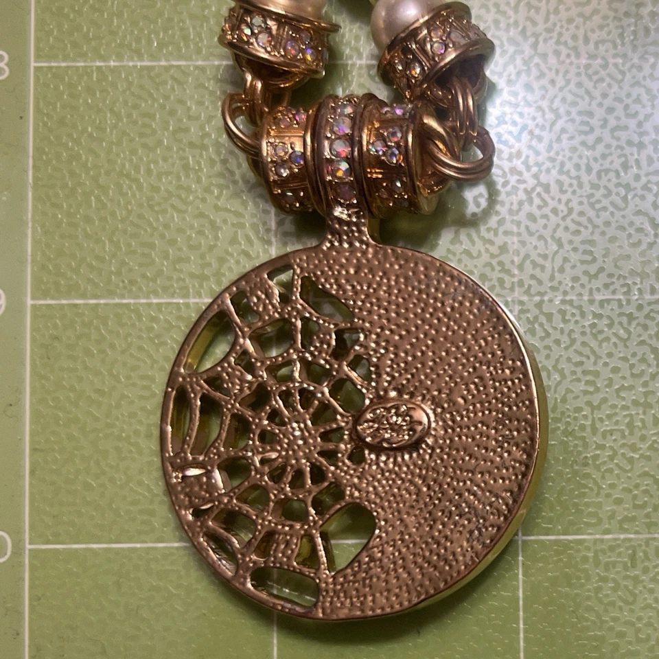 Firmado Kirk’s Folly Luna Blanca Colgante Magnético Tono Dorado y Collar de Perlas Nuevo sin Etiquetas Foto 3 de 4