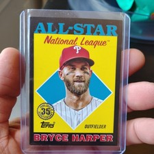 2023 Topps Bryce Harper 1988 All-Star BLACK BORDER #’d  /299 (88AS-34). Phillies
