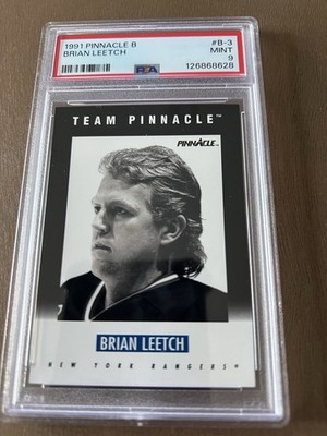 1991 pinnacle B Brian Leetch psa mint 9