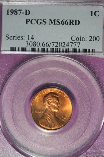 1987-D Lincoln Memorial Cent — photo from another recent sale