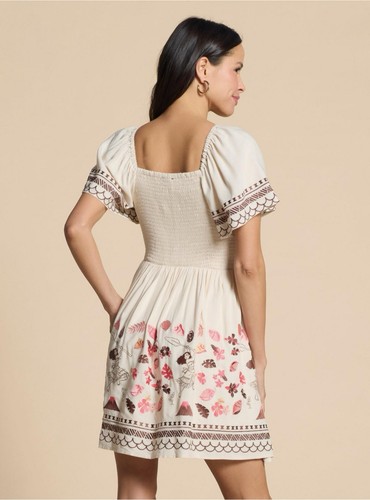 Disney Moana Floral Icons Smock Dress XL BoxLunch Exclusive Princess Cosplay - Picture 3 of 12
