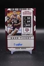 Josh Nebo, Texas A&M Aggies, 2020 Panini Contenders Draft Picks RC Red Auto #116