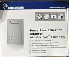 Comtrend - PowerGrid-9141S - 200 Mbps Powerline Ethernet Adapter - White