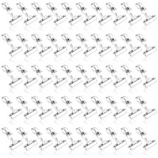50 PCS Plastic Sign Holder Clip Clear Rotatable Pop Clip-on Price Tag Stand