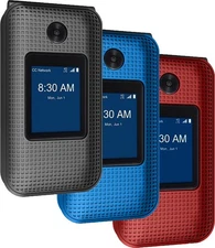 Textured Hard Shell Case Cover for ZTE Cymbal 2, Telstra Flip 3, Cymbal U, Z2335