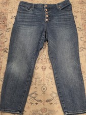 Womens Express Jeans Size 14 Short Button Fly