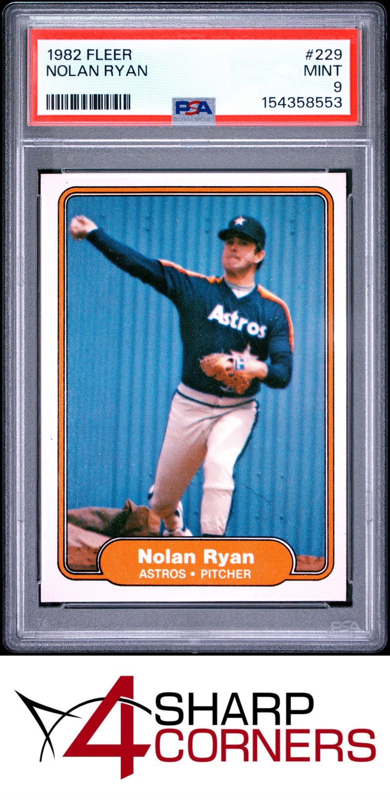1982 FLEER #229 NOLAN RYAN ASTROS HOF PSA 9