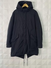 Men AllSaints Parka Black Cotton 38 / M / 46