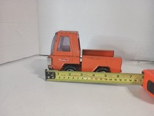 BUDDY L VINTAGE--ORANGE PICK UP TRUCK 6" LONG SEE ALL PICS 