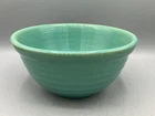 Vintage Bauer Ringware Mixing Bowl in Turquoise Green Glaze, # 12 Made in USA