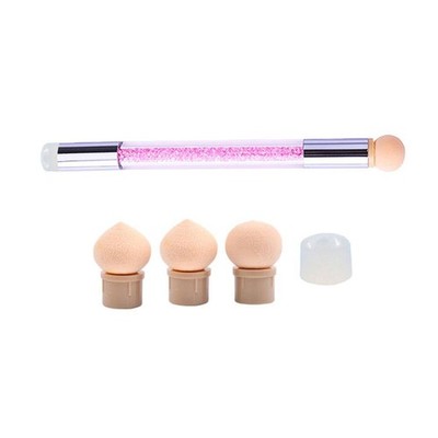 Dual Ends Nail Gradient Ombre Brush Painting Blooming Sponge Stamper Pen