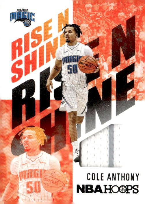 2020-21 Hoops #RNS-CAN Cole Anthony Rise N Shine Memorabilia