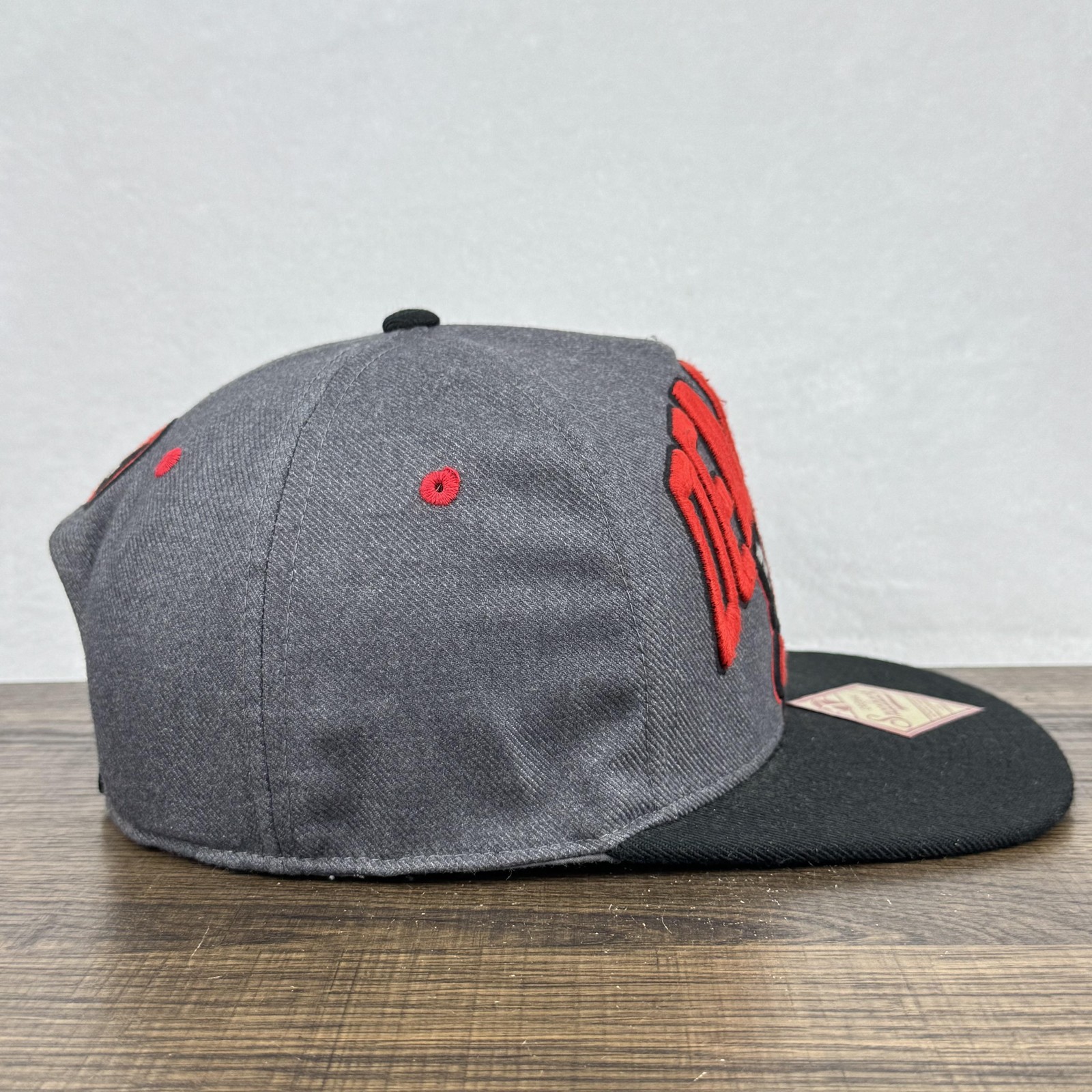 Deadpool Hat Cap Snap Back One Size Gray Black Re… - image 4