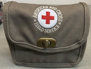 Antique American Red Cross Field Service Med Bag With Supplies