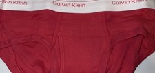Calvin Klein Mens Brief Red Size 34 NEW Vintage Low Rise