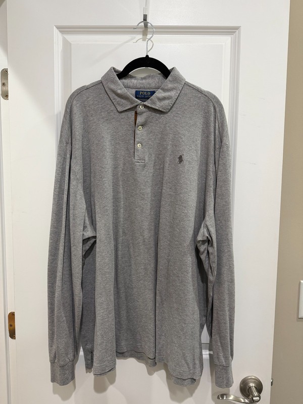 Rare Ralph Lauren Mens Top Long Sleeve Collared 1/2 Button SZ 2XL
