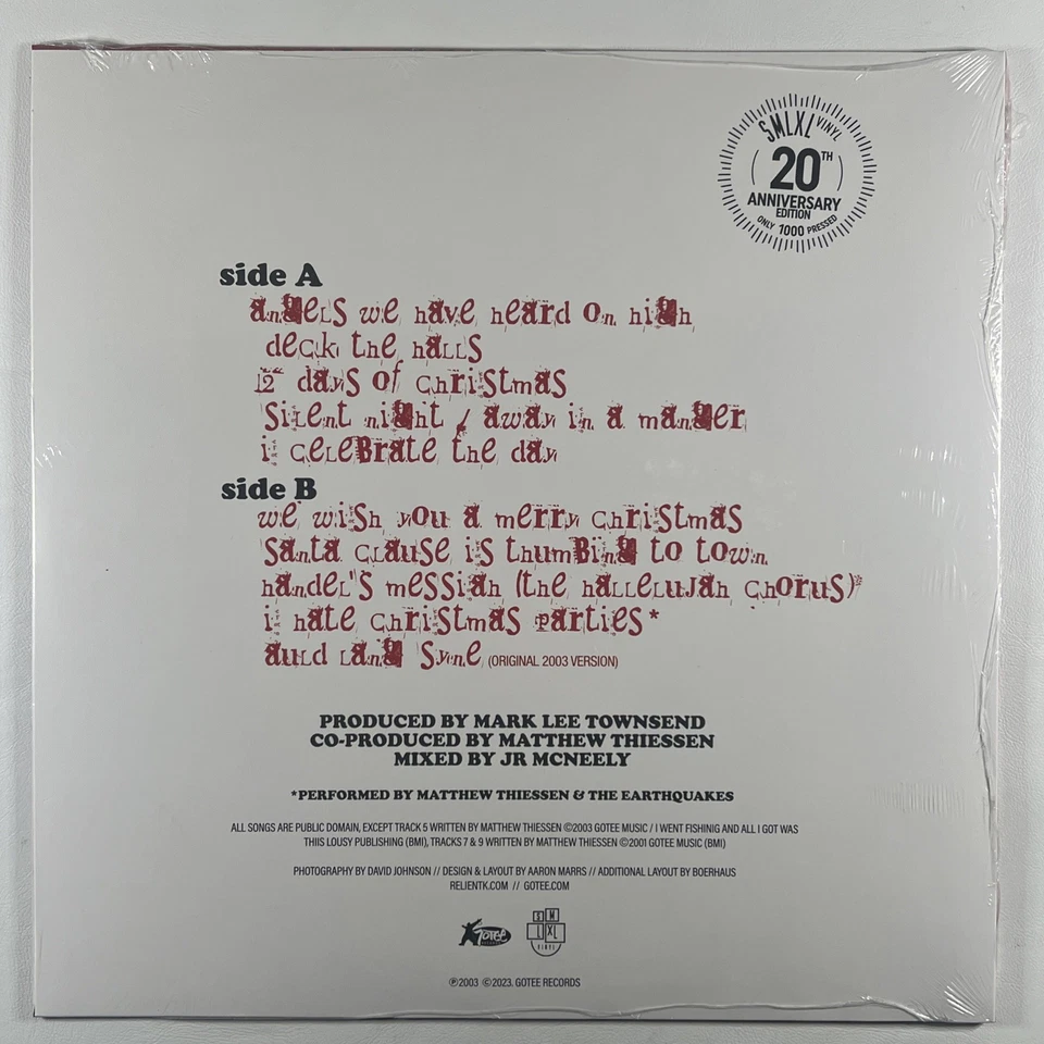 Relient K - Deck the Halls Bruise Your Hand LP Gotee Sealed 2023 Ltd Ed 1k Swirl - Image 2 of 3