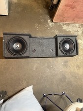 Diablo Double Port Dual Subwoofer Speaker Enclosure Carpeted Box for Truck Cab