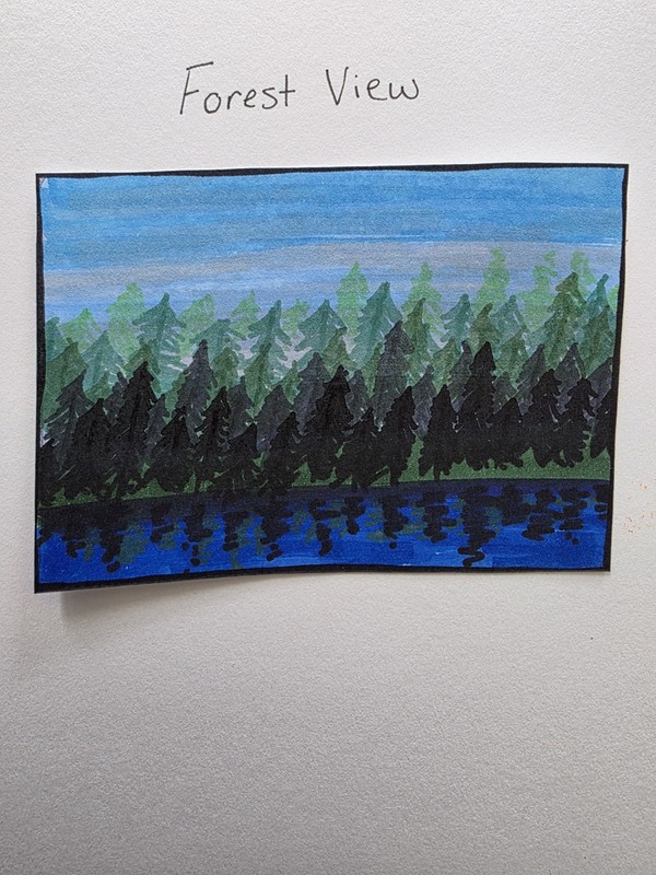ACEO original "Forest View" Landscape
