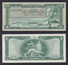 Ethiopia Banknote 1 Dollar 1966 P.-25A FDS/UNC